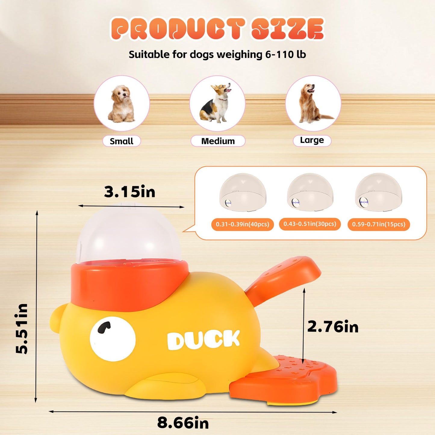Duck-Shaped Interactive Pet Treat Dispenser – Puzzle Toy for Dogs & Cats