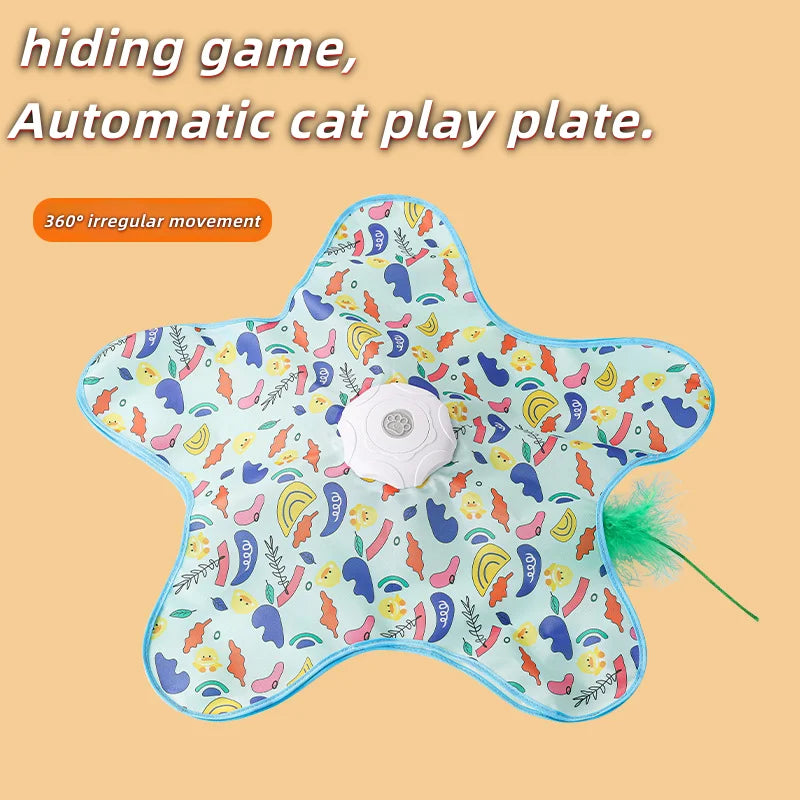 Automatic Cat Turntable Toy – Interactive Electric Teaser Stick for Indoor Cats