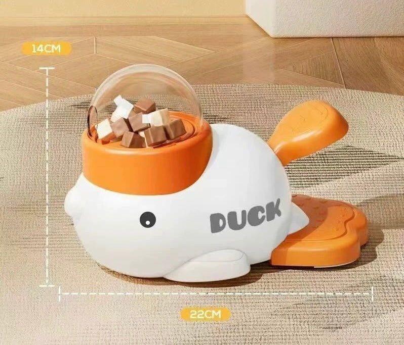 Duck-Shaped Interactive Pet Treat Dispenser – Puzzle Toy for Dogs & Cats