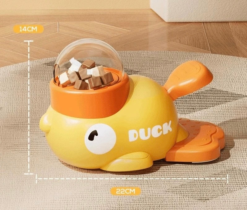 Duck-Shaped Interactive Pet Treat Dispenser – Puzzle Toy for Dogs & Cats
